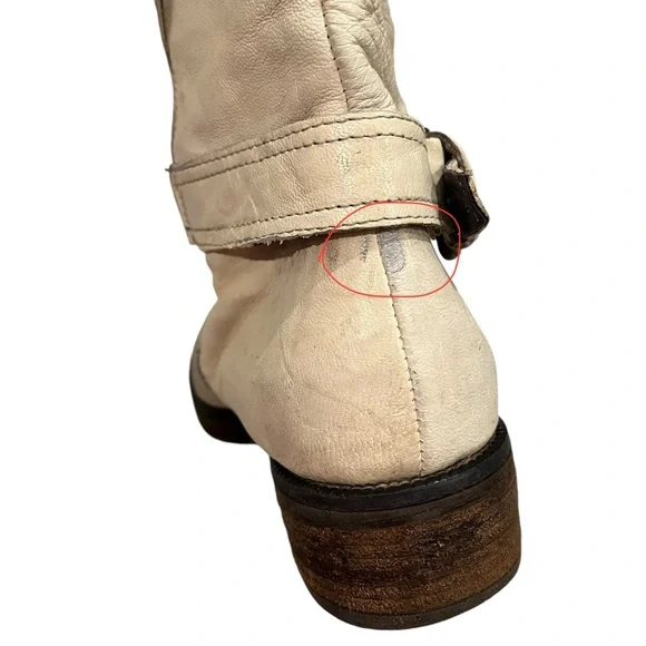 Manas Tall Fold-Down Faux Fur Lined Leather Boots, Sz 38 - Picture 14 of 16